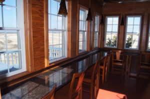 Steamer Room eating area with sunset views