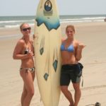 Surfer girls in Corolla